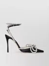 Mach&mach Double Bow Crystal-embellished Silk-satin Point-toe Pumps In Multi