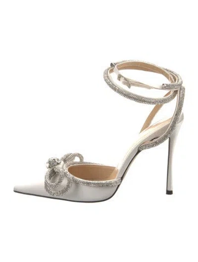 Pre-owned Mach&mach Satin Patterned D'orsay Pumps