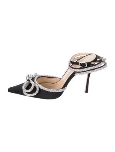 Pre-owned Mach&mach Satin Pumps In Black