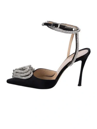 Pre-owned Mach&mach Satin Pumps In Black