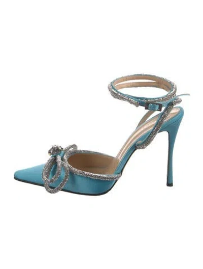 Pre-owned Mach&mach Satin Pumps In Blue
