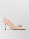 Mach&mach Satin Pumps With Embellished Detail And Ruched Design