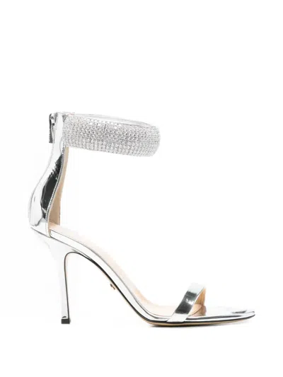 Mach&mach She's A Lady Heeled Sandals In Silver