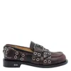 Mach&mach Vintage Leather Loafers Buckle Detail In Brown