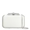 Mach&mach Mach & Mach Silk Clutch With Bow Detail In Silver
