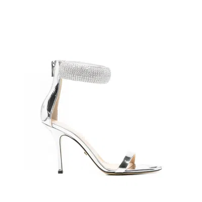 Mach&mach She's A Lady Heeled Sandals In Silver