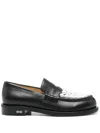 Mach&mach Pearl Embellished Leather Loafers In Black