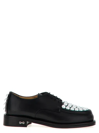 Mach&mach Mach & Mach 'sirene' Lace Up Shoes In Black