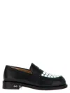 Mach&mach Pearl Embellished Leather Loafers In Black