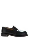 Mach&mach Pearl Embellished Leather Loafers In Black