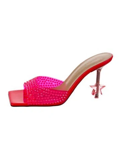 Pre-owned Mach&mach Slides In Pink