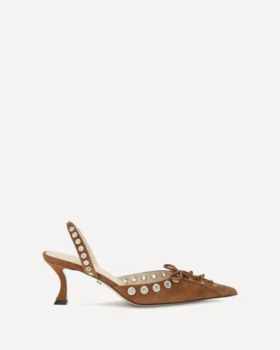 Mach&mach Slingback Pumps In Brown