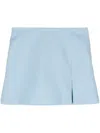 Mach&mach Slit Detail Knitted Miniskirt In Blue