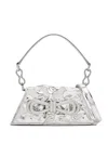 Mach&mach Small Double Bow Samantha Tote Bag In Silver