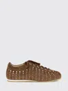 Mach&mach Brown Calf Leather Bos Taurus Low Top Sneakers In Brown
