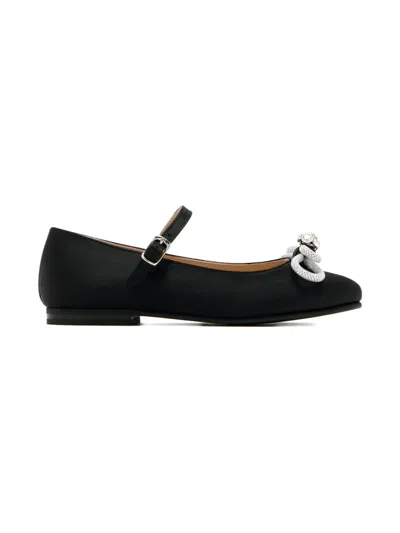 Mach&mach Kids' Sparkling-bow Ballet Flats