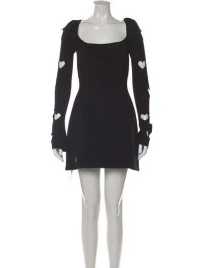 Pre-owned Mach&mach Square Neckline Mini Dress In Black
