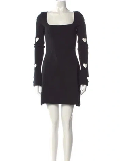 Pre-owned Mach&mach Square Neckline Mini Dress W/ Tags In Black