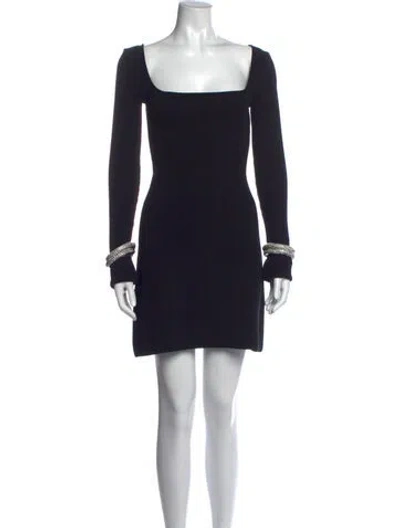 Pre-owned Mach&mach Square Neckline Mini Dress W/ Tags In Black