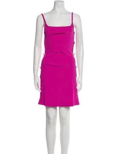 Pre-owned Mach&mach Square Neckline Mini Dress W/ Tags In Pink