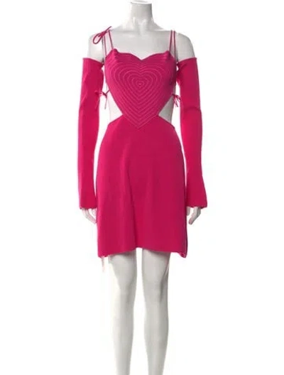Pre-owned Mach&mach Square Neckline Mini Dress W/ Tags In Pink