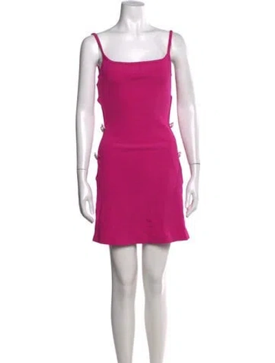 Pre-owned Mach&mach Square Neckline Mini Dress W/ Tags In Pink