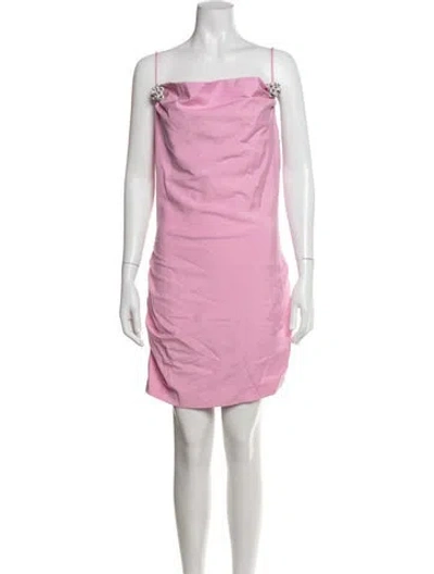 Pre-owned Mach&mach Square Neckline Mini Dress W/ Tags In Pink