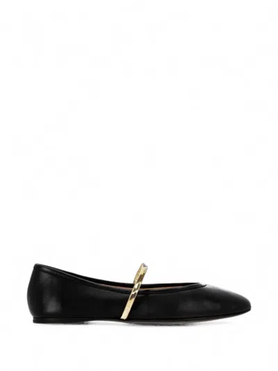 Mach&mach Strap-detail Ballet Flats In Black