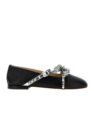 Mach&mach Stud-embellished Ballet Flats In Black
