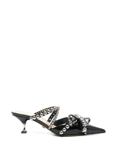 Mach&mach Studded Bow-detail Pumps In Black