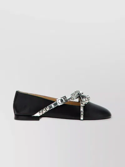 MACH&MACH 'STUDDED CRYSTALS' BALLERINA FLATS