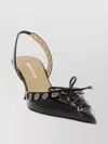 Mach&mach Studded Kitten Heel Pointed Toe Pumps