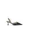 Mach&mach Crystalized Corset 65 Leather Slingback Pumps In Black