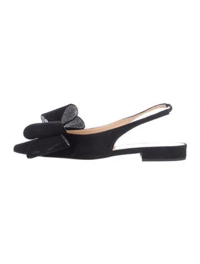 Pre-owned Mach&mach Suede Slingback Flats In Blue