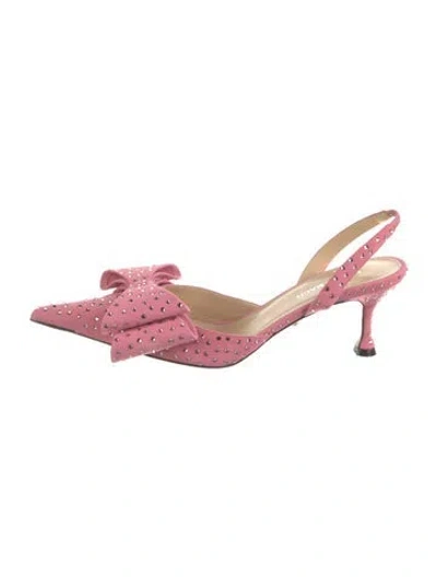 Pre-owned Mach&mach Suede Slingback Pumps W/ Tags In Pink