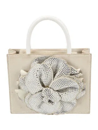 Pre-owned Mach&mach Suede Top Handle Bag In Neutral