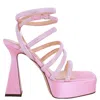 Mach&mach Sydney Pink Embellishe Platform Sandals