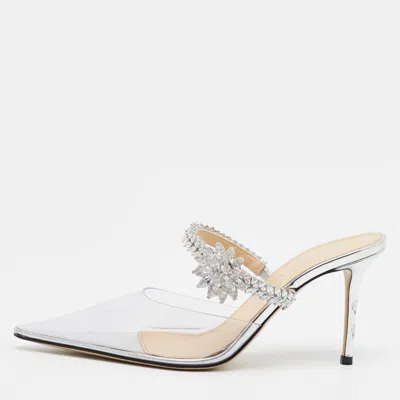 Pre-owned Mach&mach Transparent Lotus Sandals Size 38
