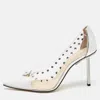 Mach&mach Transparent Pvc And Leather Diamond Dreams Pumps In Transparent