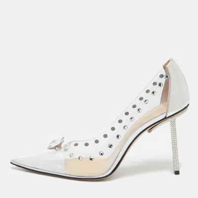 Mach&mach Transparent Pvc And Leather Diamond Dreams Pumps In White