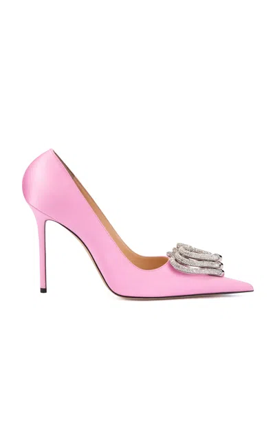 Mach&mach Women's Triple Heart Satin Pump In Pink