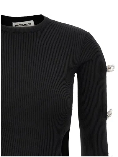 Mach&mach Mach & Mach Viscose Short Women's Dress In Black