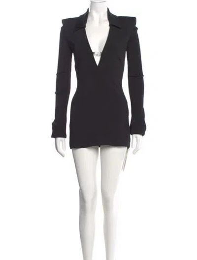 Pre-owned Mach&mach V-neck Mini Dress W/ Tags In Gray