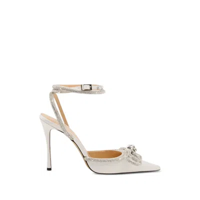 Mach&mach White Embellished Bow Pumps In Multi