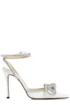 Mach&mach Mach E Mach Satin Pumps With Crystals In White