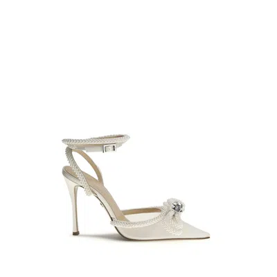 Mach&mach Mach & Mach White Silk High Heel Women's Pumps