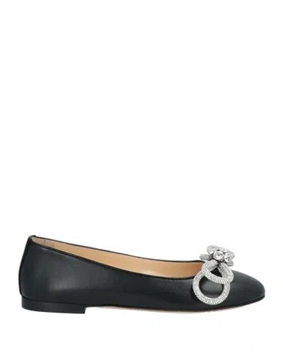 Mach&mach Mach & Mach Woman Ballet Flats Black Size 8 Leather