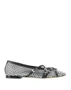 Mach&mach Mach & Mach Woman Ballet Flats Black Size 8 Leather, Textile Fibers