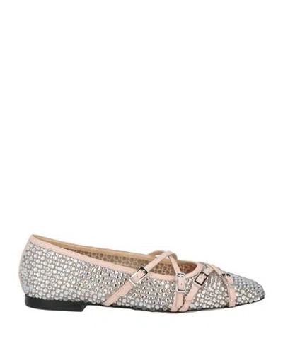Mach&mach Mach & Mach Woman Ballet Flats Light Pink Size 6 Leather, Textile Fibers