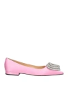 Mach&mach Mach & Mach Woman Ballet Flats Light Pink Size 8 Textile Fibers In Pink